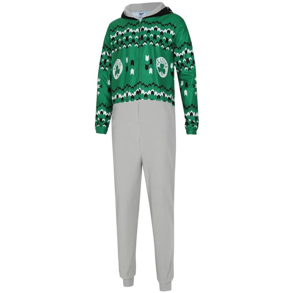 Boston Celtics Concepts Sport Ugly Sweater Fleece Hoodie Union Suit